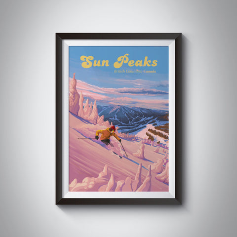 Sun Peaks Canada Ski Resort Travel Poster