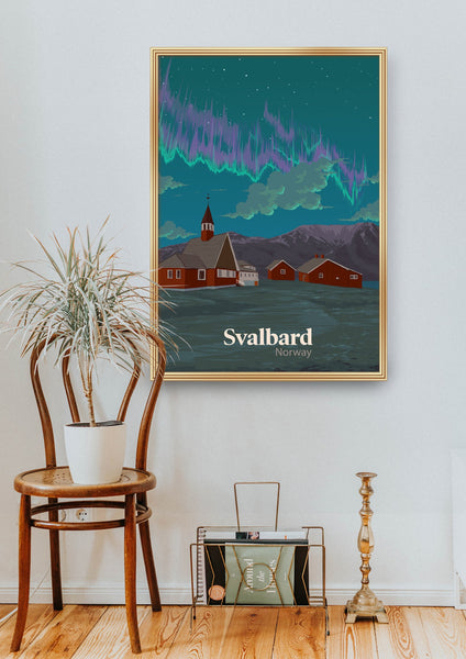 Svalbard Norway Travel Poster