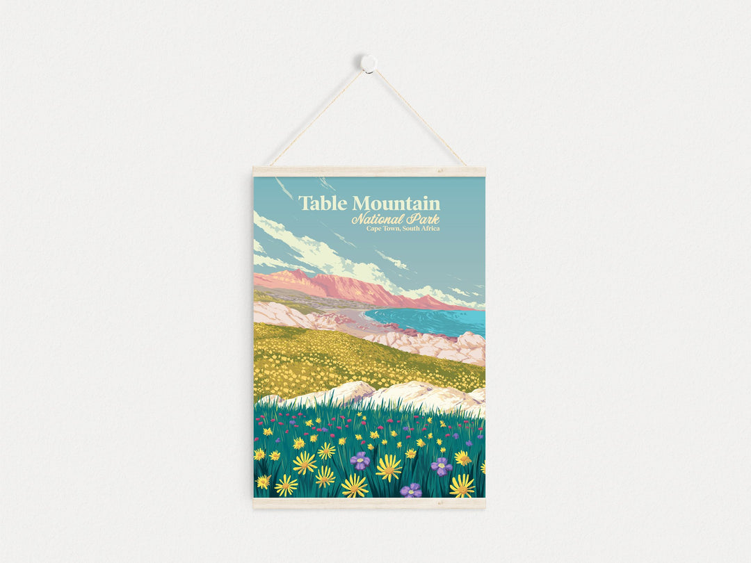 Table Mountain National Park Cape Town South Africa Travel Poster