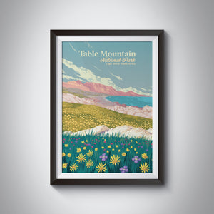 Table Mountain National Park Cape Town South Africa Travel Poster