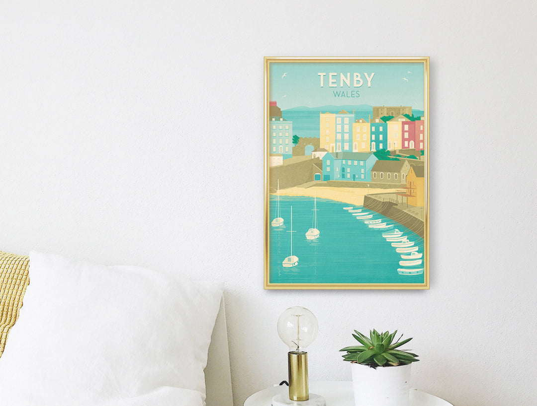 Tenby South Wales Travel Poster