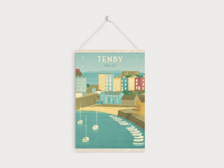 Tenby South Wales Travel Poster