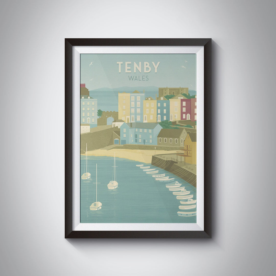 Tenby South Wales Travel Poster