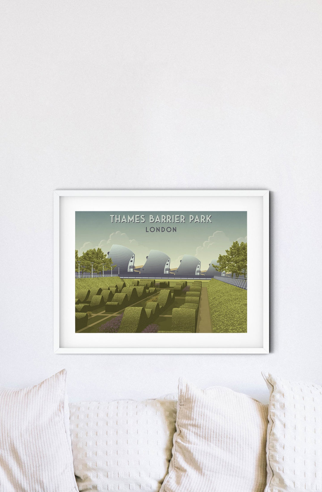 Thames Barrier Park London Travel Poster