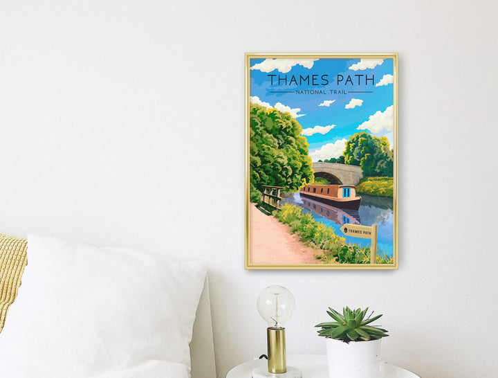 Thames Path National Trail Travel Poster