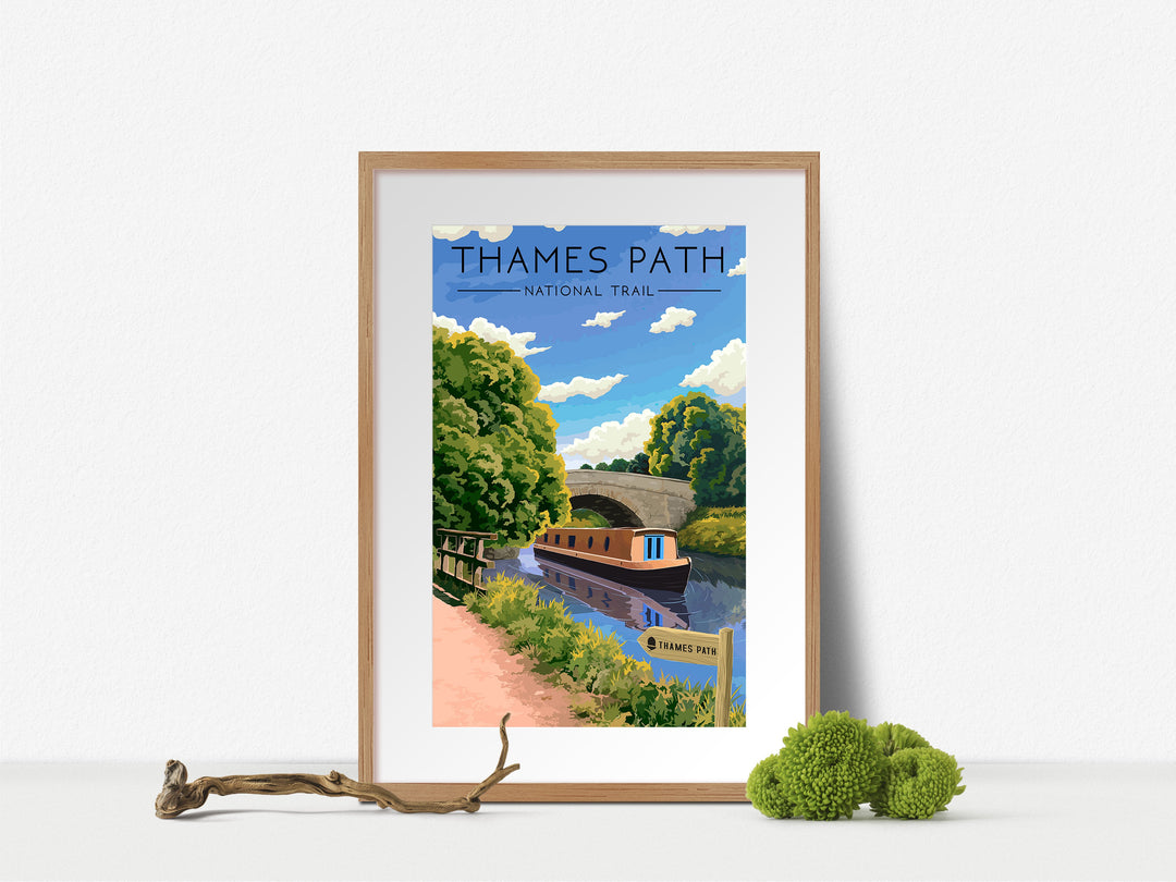 Thames Path National Trail Travel Poster