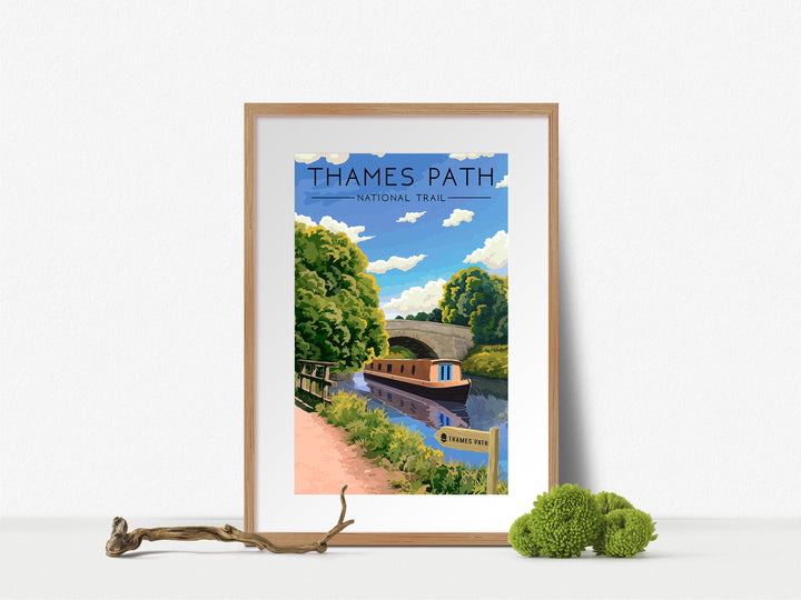 Thames Path National Trail Travel Poster