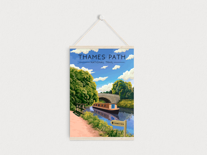 Thames Path National Trail Travel Poster