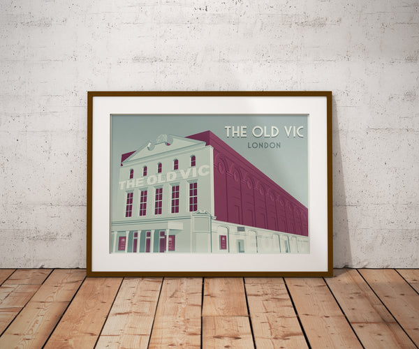 The Old Vic Theatre London Travel Poster