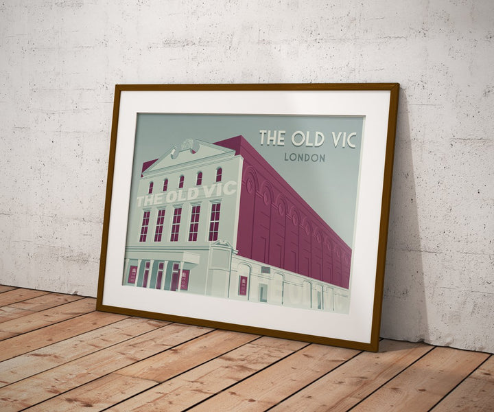 The Old Vic Theatre London Travel Poster