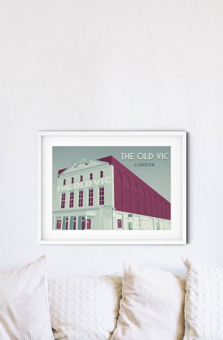 The Old Vic Theatre London Travel Poster