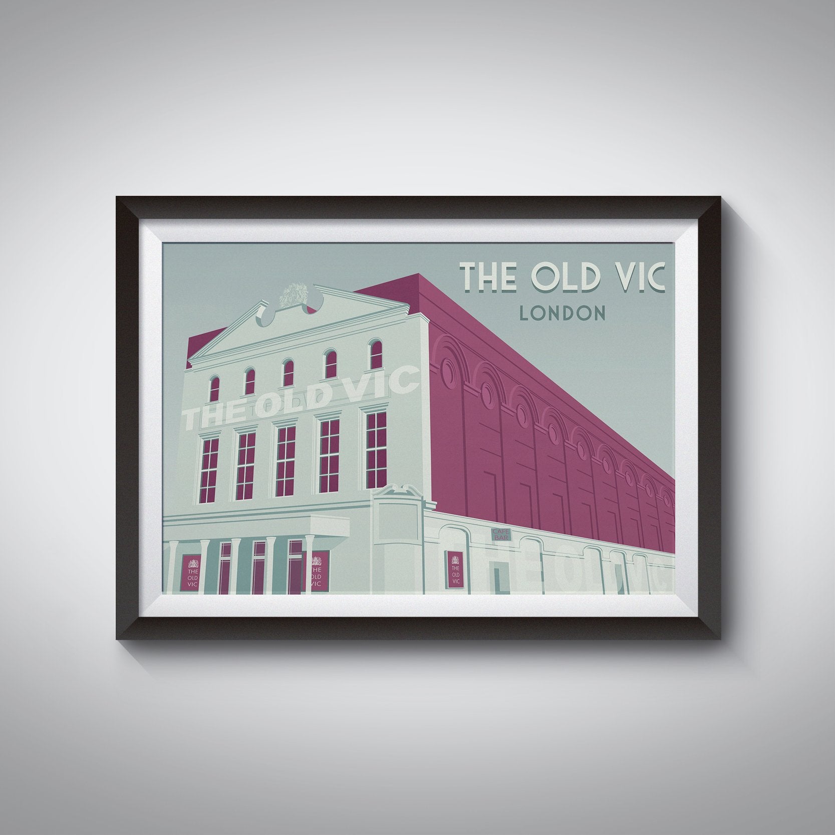 The Old Vic Theatre London Travel Poster