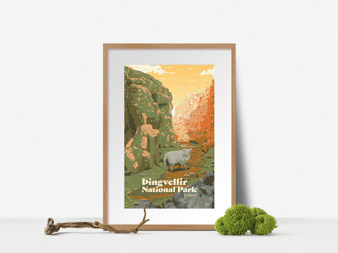 Thingvellir National Park Iceland Travel Poster