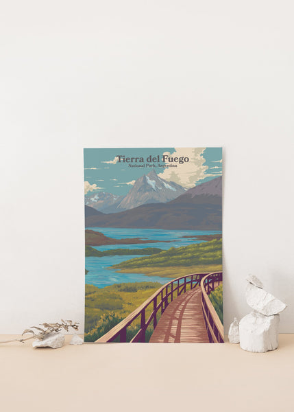 Tierra del Fuego National Park Argentina Travel Poster