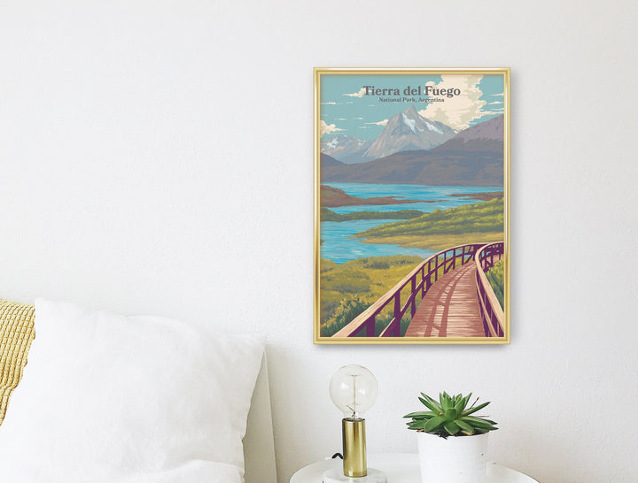 Tierra del Fuego National Park Argentina Travel Poster