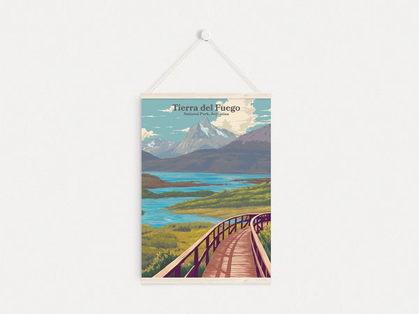 Tierra del Fuego National Park Argentina Travel Poster