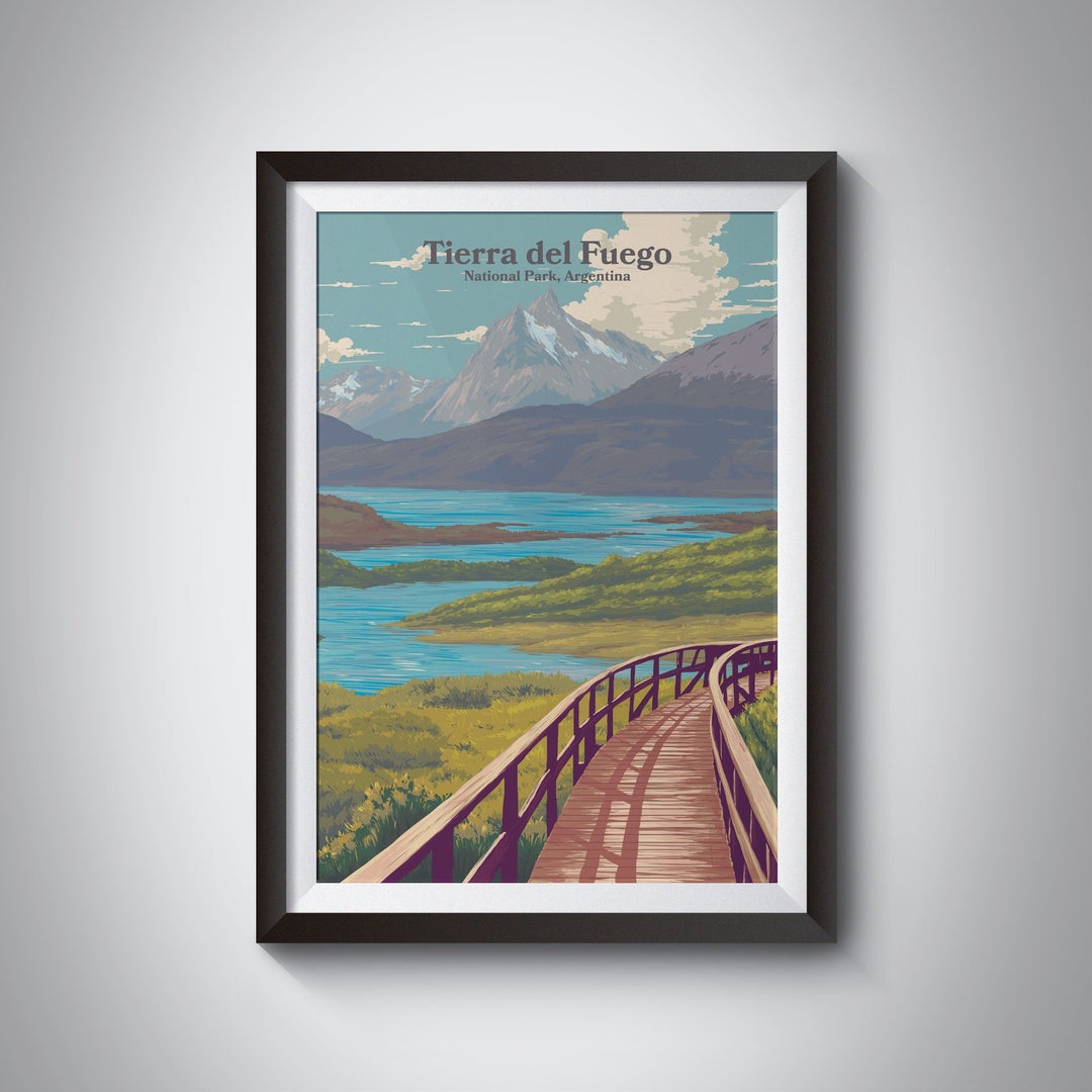 Tierra del Fuego National Park Argentina Travel Poster