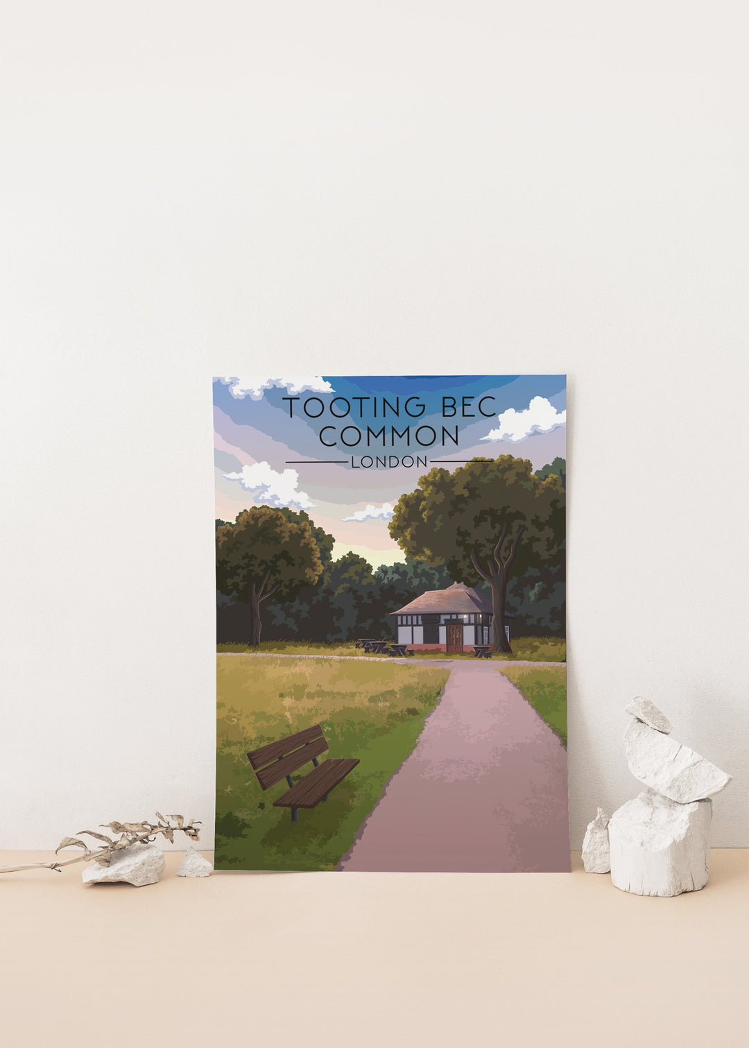 Tooting Bec Common London Travel Poster