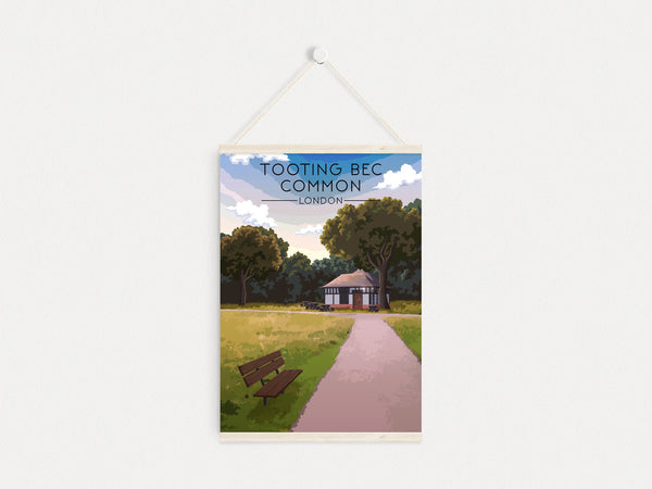 Tooting Bec Common London Travel Poster