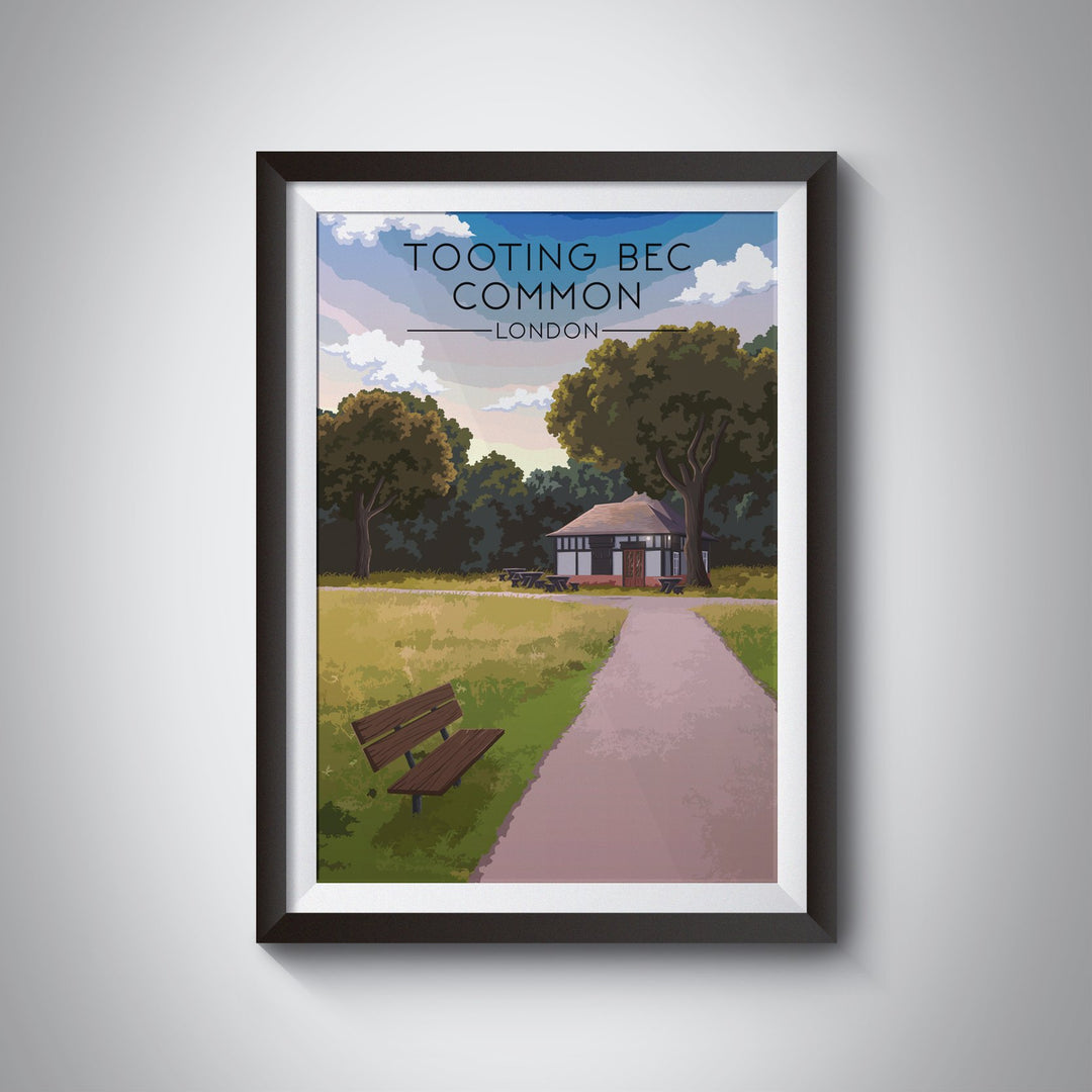 Tooting Bec Common London Travel Poster