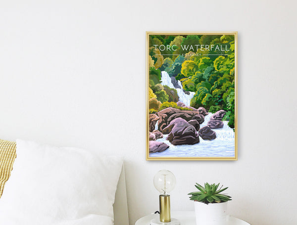 Torc Waterfall Ireland Travel Poster