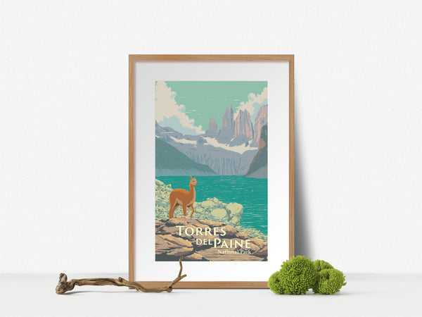 Torres del Paine National Park, Chile Travel Poster