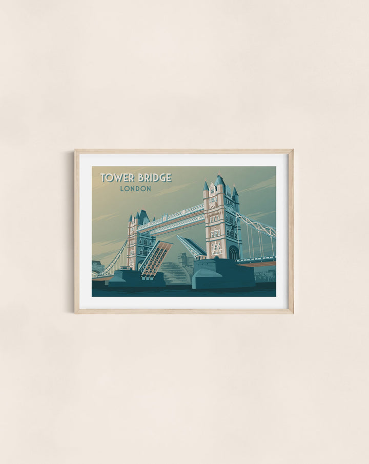 Tower Bridge London Travel Poster