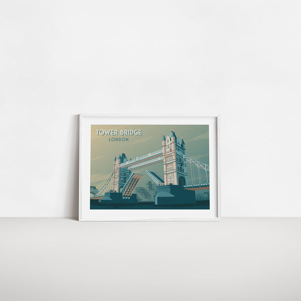 Tower Bridge London Travel Poster