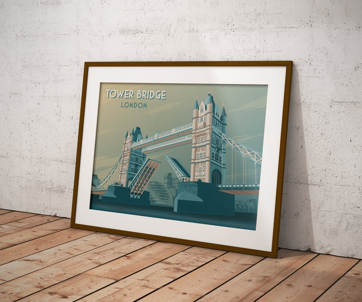 Tower Bridge London Travel Poster