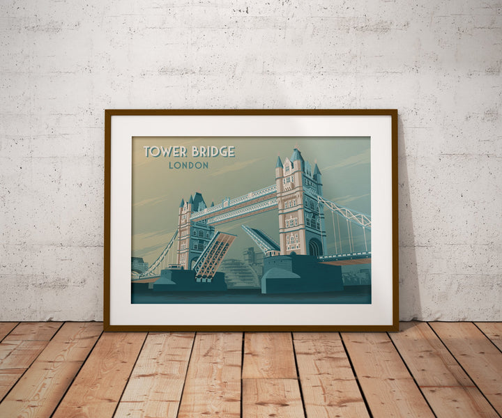 Tower Bridge London Travel Poster