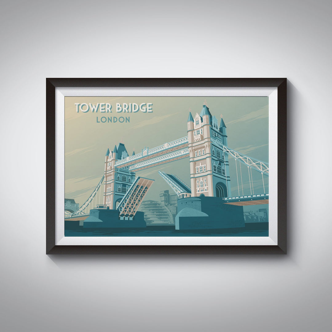 Tower Bridge London Travel Poster