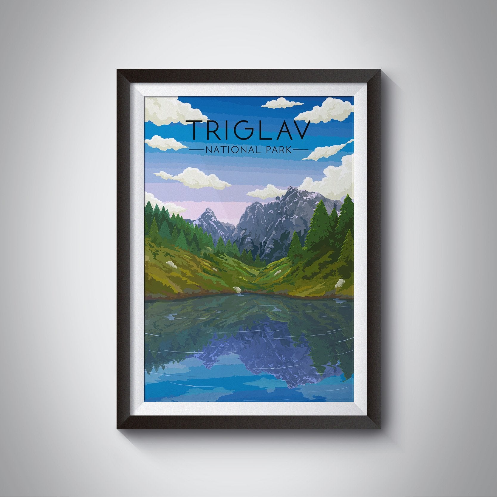 Triglav National Park Travel Poster, Slovenia