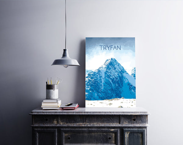 Tryfan Travel Poster, Snowdonia, Wales