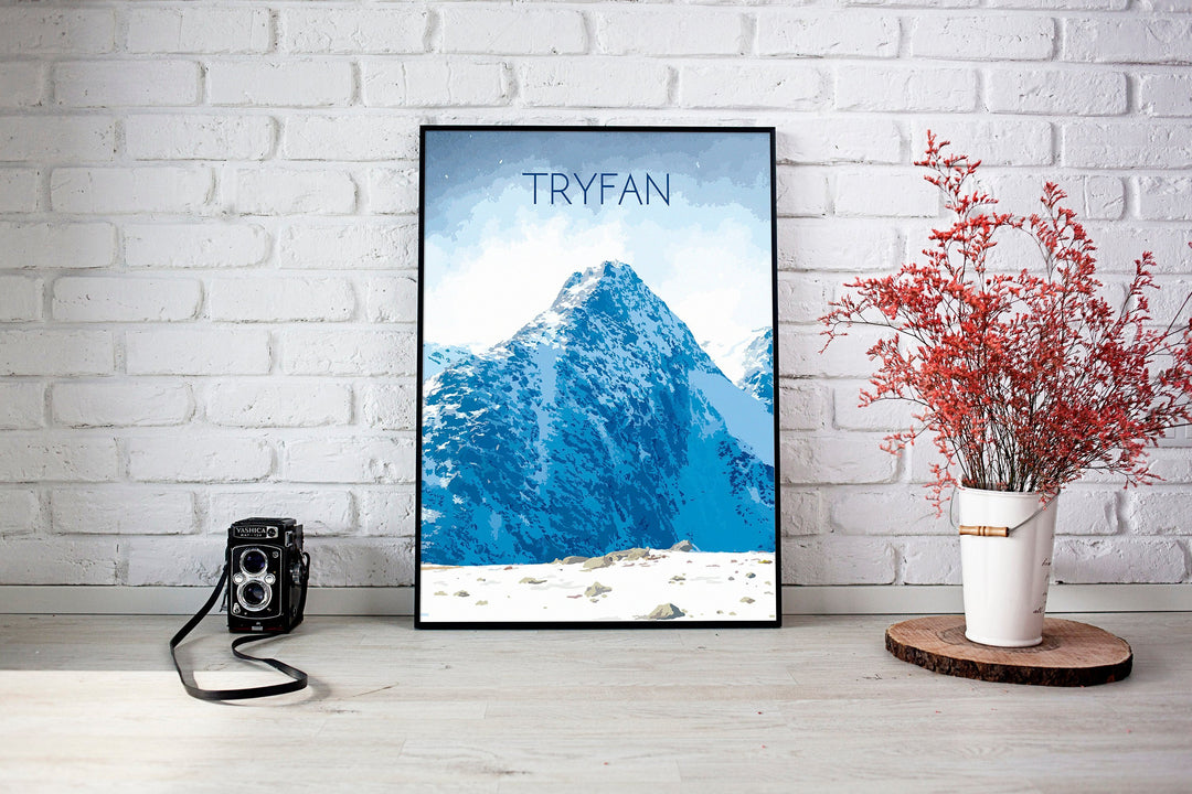 Tryfan Travel Poster, Snowdonia, Wales