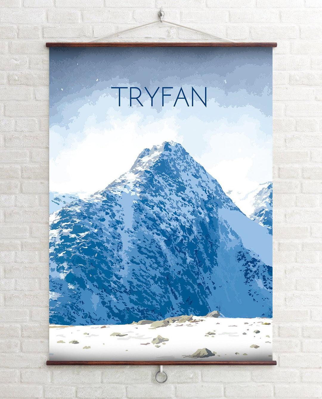 Tryfan Travel Poster, Snowdonia, Wales