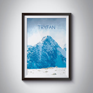 Tryfan Travel Poster, Snowdonia, Wales