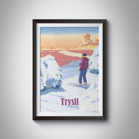 Trysil Norway Ski Resort Travel Poster