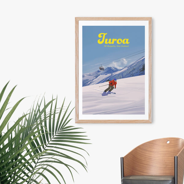Turoa Ski Resort Travel Poster