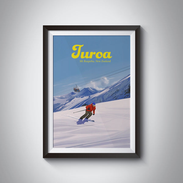 Turoa Ski Resort Travel Poster