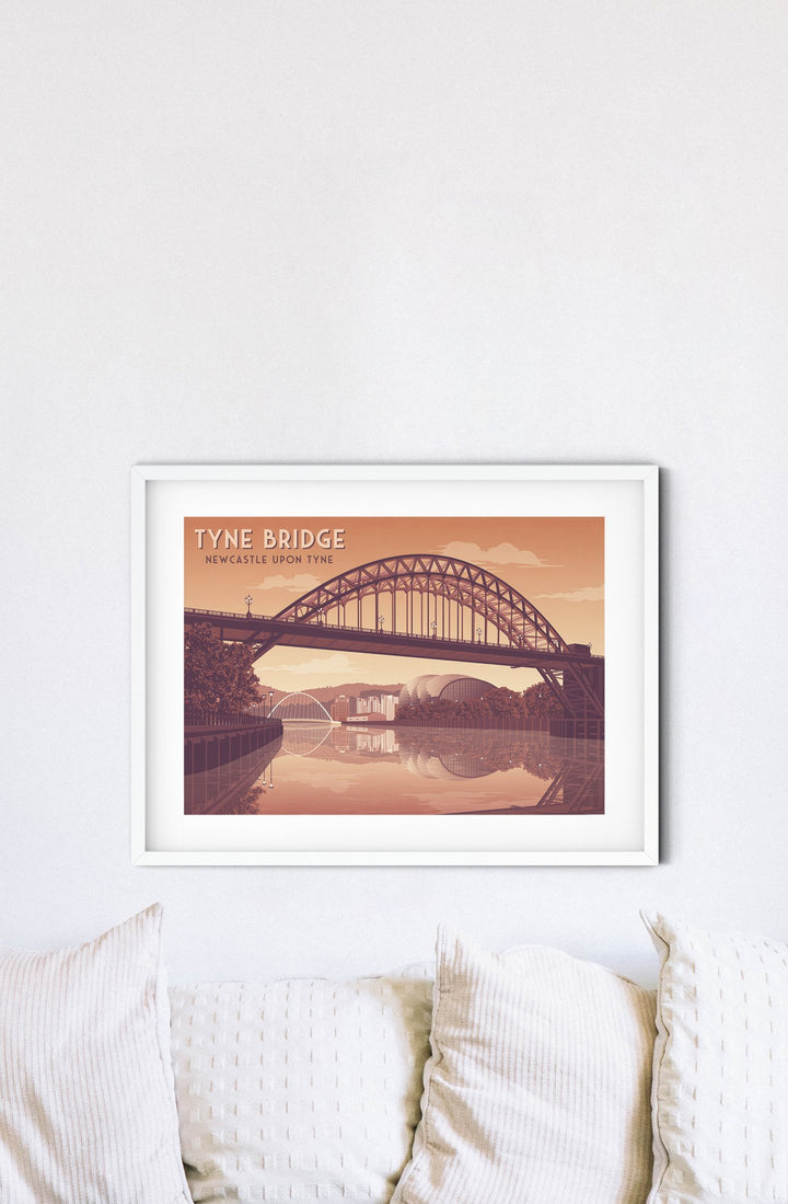 Tyne Bridge Newcastle Travel Poster