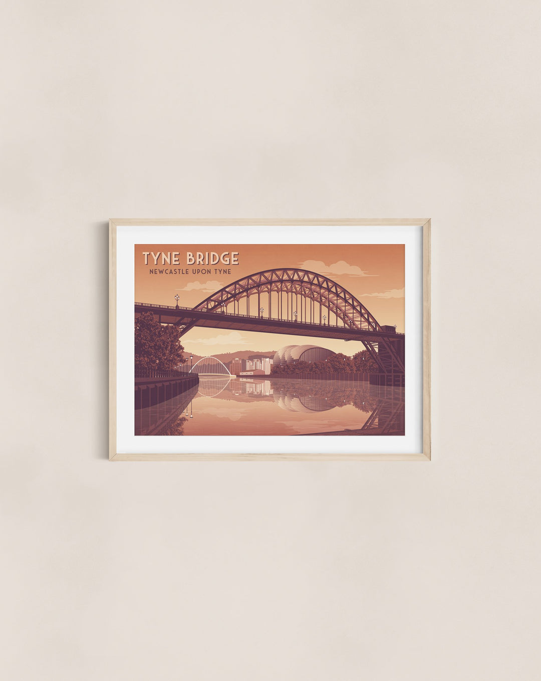 Tyne Bridge Newcastle Travel Poster