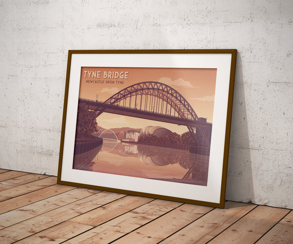 Tyne Bridge Newcastle Travel Poster