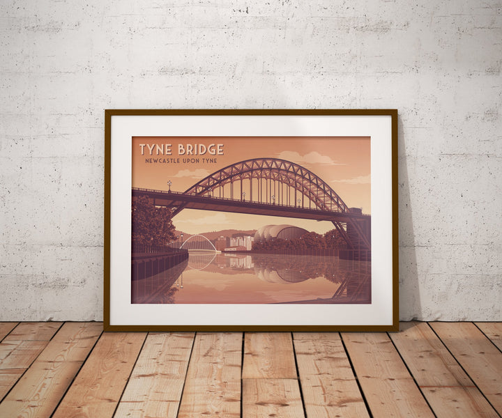 Tyne Bridge Newcastle Travel Poster