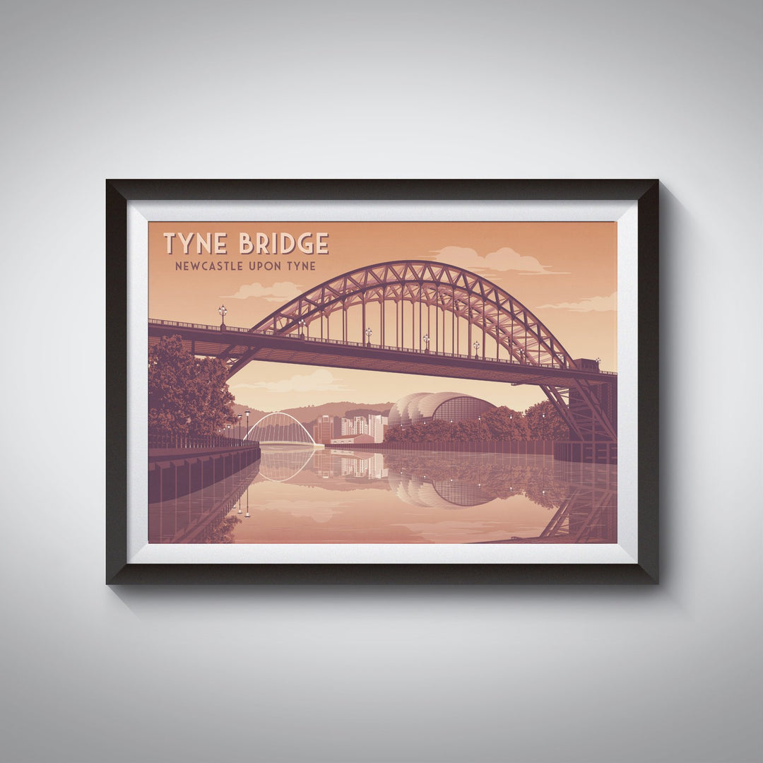 Tyne Bridge Newcastle Travel Poster