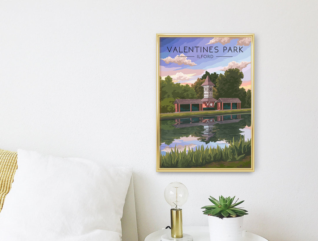 Valentines Park London Travel Poster