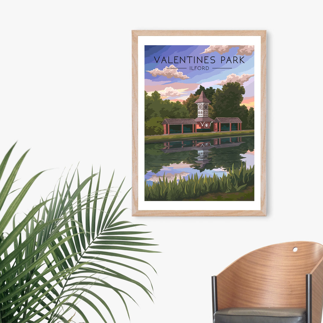 Valentines Park London Travel Poster