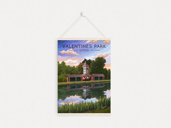 Valentines Park London Travel Poster