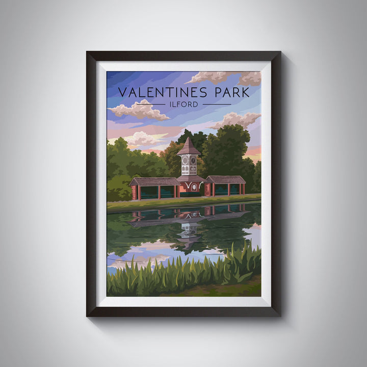 Valentines Park London Travel Poster