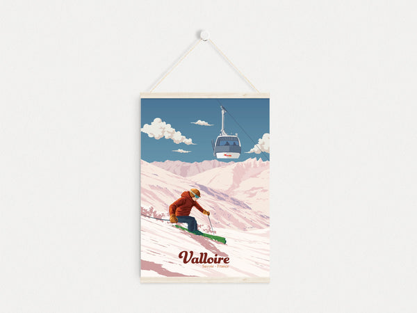 Valloire Ski Resort Travel Poster
