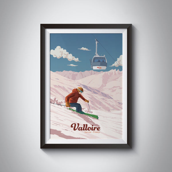 Valloire Ski Resort Travel Poster